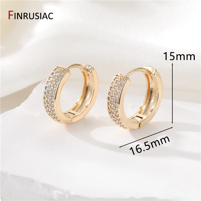 2023 neue Einfache Messing Vergoldet Creolen Für Frauen Trendy Runde Kreis Unisex Ohrring Partei Schmuck – Detail 12