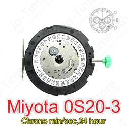 시계 무브먼트 액세서리 수리 교체, 6 손 쿼츠 무브먼트, 달력 날짜, MIYOTA OS20 시계, 4:30 ', 6', 9'