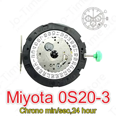 시계 무브먼트 액세서리 수리 교체, 6 손 쿼츠 무브먼트, 달력 날짜, MIYOTA OS20 시계, 4:30 ', 6', 9'