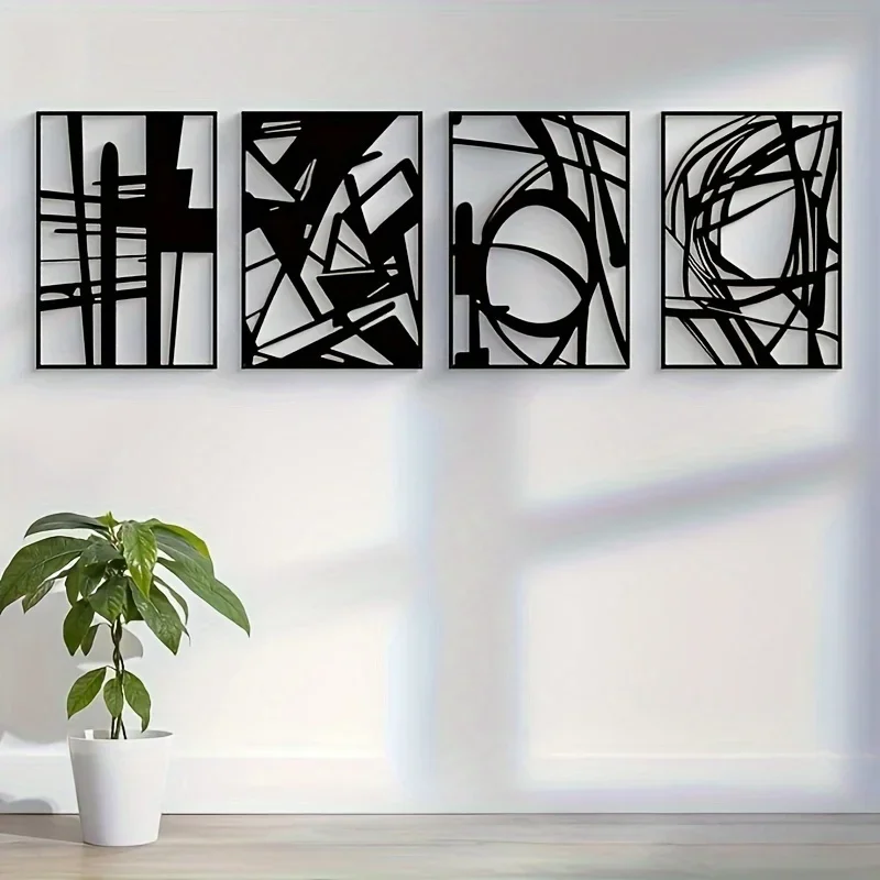 Cifbuy abstrakte Metall wand kunst, minimalist ische dekorative einz eilige Kunst Wand dekoration Metall wand skulptur moderne Wand dekoration Wand kunst