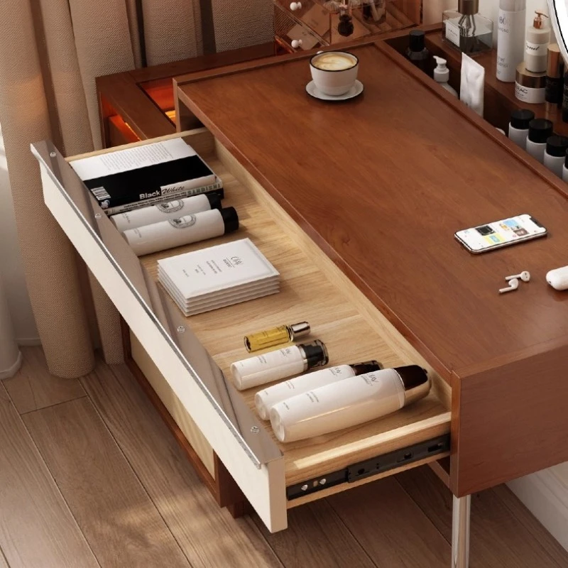 الحديثة الفاخرة ماكياج الغرور منضدة الزينة أدوات الزينة لخزانة أثاث غرفة النوم مضمد تخزين خزانة أدراج مكتب #6