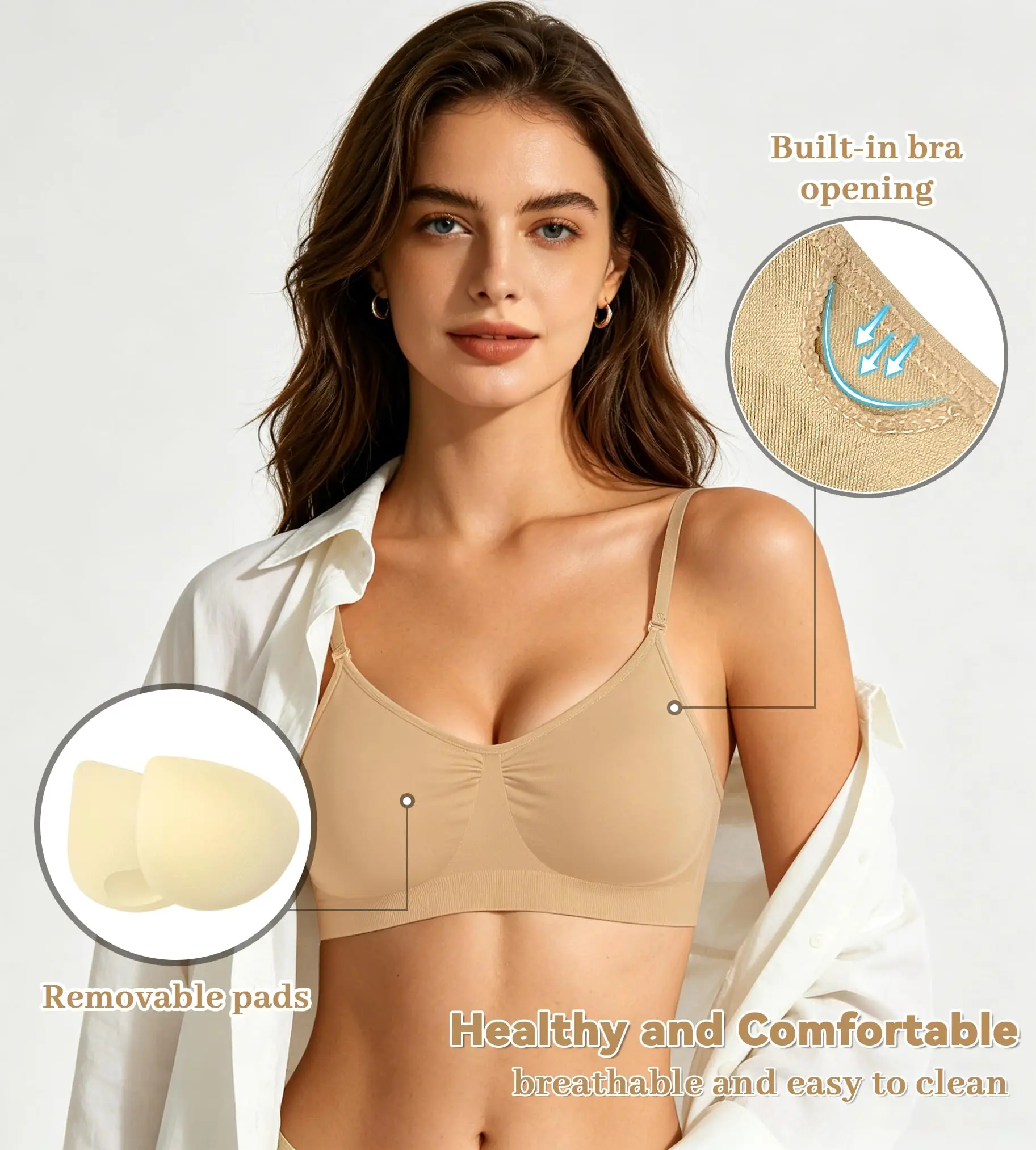 Sujetador para mujer con tirantes