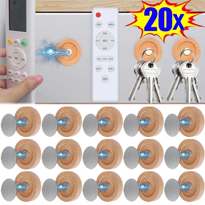 

Remote Control Magnet Hooks Refrigerator Storage Rack Wall-mounted Anti-lost Magnet Strong Magnetic Hooks Home Office Storage