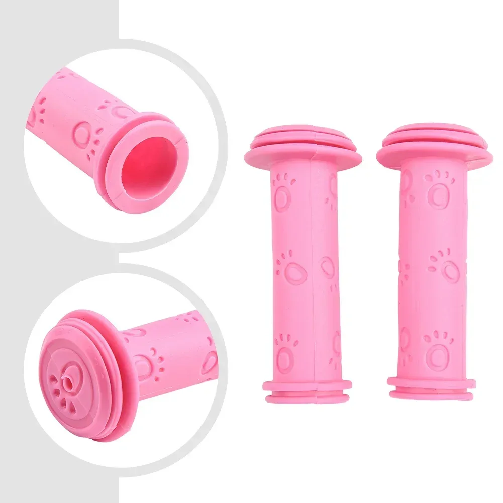 1Pair Rubber Bike Bicycle Handle Bar Grips Anti-slip Waterproof Scooter Handlebar 18mm For BTWIN Kids Bike 14-16inch 2024
