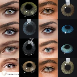 VISUASHOW Hidrocor Colored Contact Lenses Myopia Prescription Half-Yearly 14.2MM Natural Look Eye Beauty Lenses for Daily Makeup
