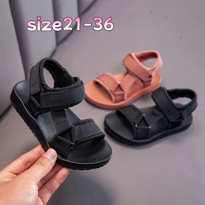 Kids Breathable Summer Sandals, Non-slip Flat Beach Shoes for Toddler Boys & Girls, Lightweight Outdoor Sport Children Footwear