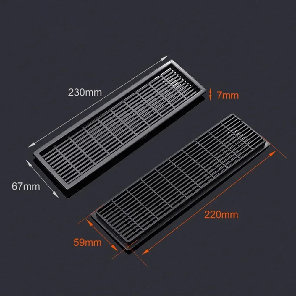 Cover Ventilation Grille Air Vent Enclose Spaces Mesh Plastic Rectangular Hole 1pc ABS Bathroom Doors Brand New