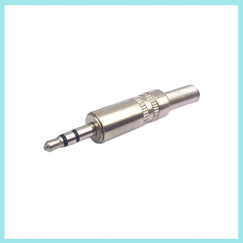 2pcs Diy 3.5mm 3-pole Trs Socket Male/female Stereo Audio Plug Microphone Cable Soldering Type Wire Diameter 4mm B2