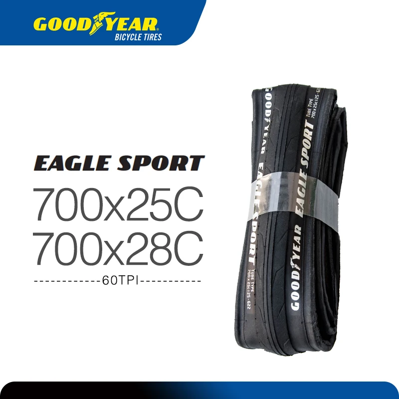 Goodyear-Tube de vélo de route Eagle dehors, pneu d'opathie, possède un gravier, accessoires de vélo, 700x28C, 700x25C