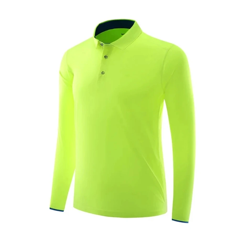 Men's Long Sleeve Golf Polo Shirt Quick-drying Breathable Solid Color Shirt T-shirt Long Sleeve Shirt New 2024