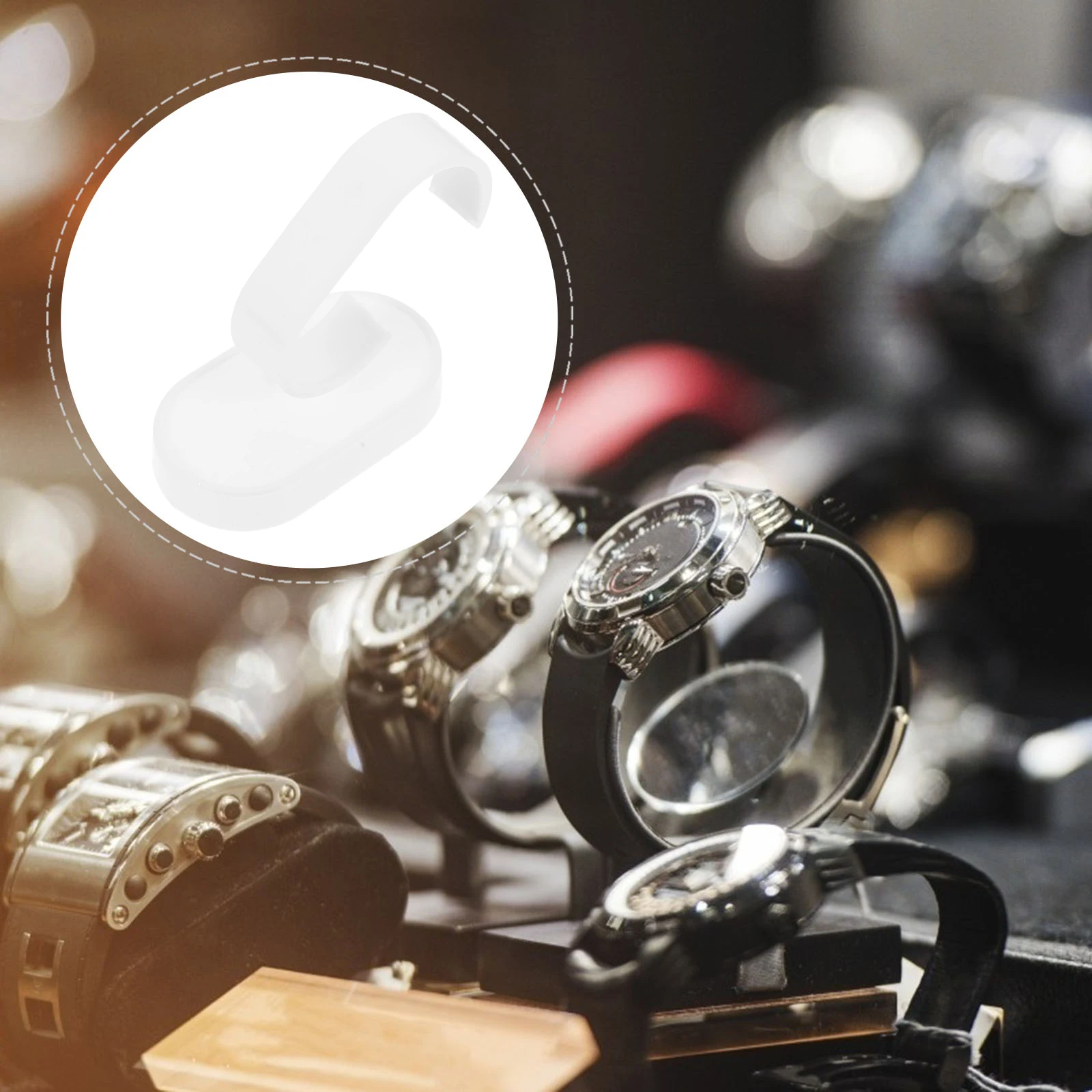 

10pcs Watch St Durable Rack Watch Display St for Bracelet White Plastic Smooth Scratch Resistant Stable Practical