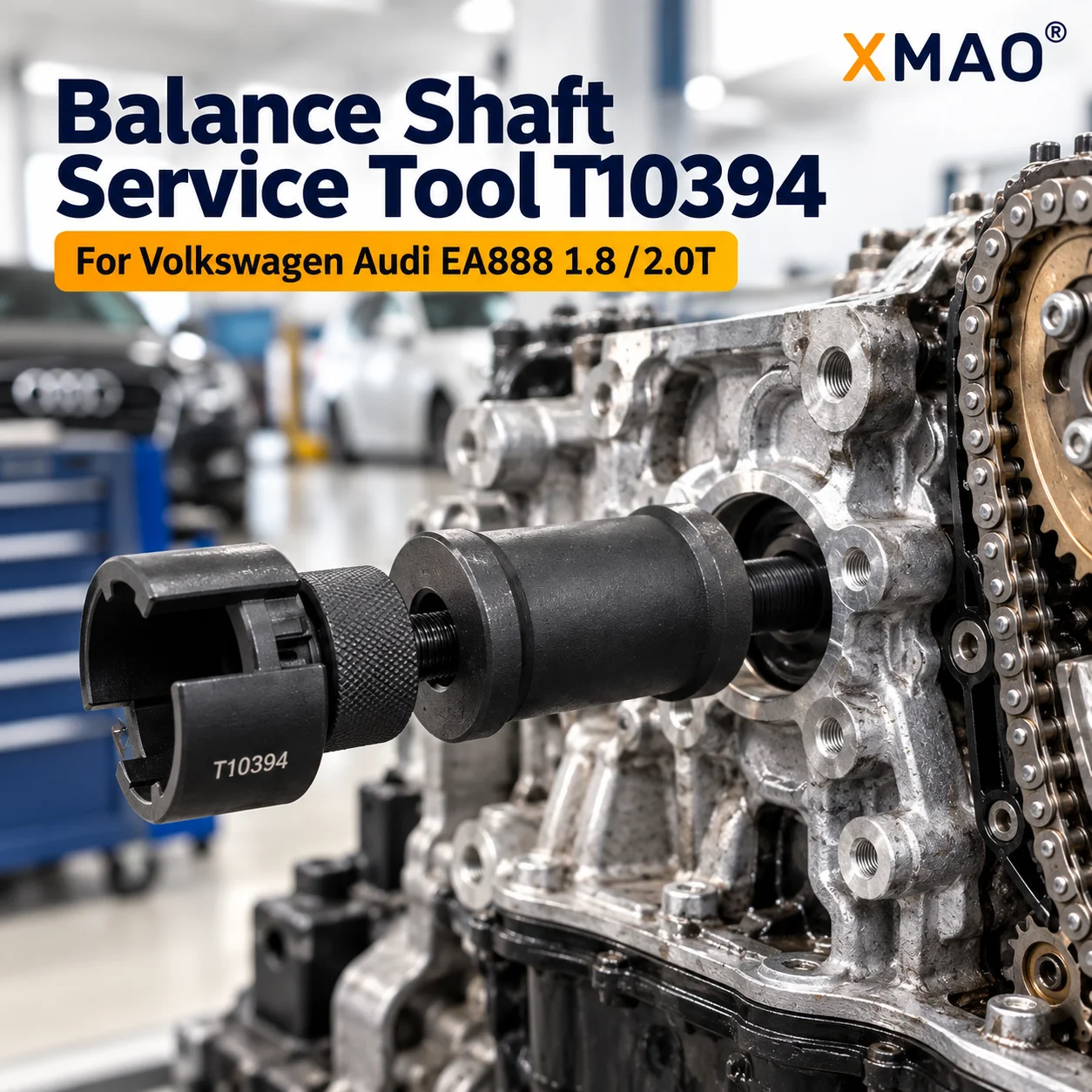 Engine Balance Shaft Removal Tool T10394 for Volkswagen Audi Skoda EA888 1.8 2.0T, Puller Extractor for Mechanic Service
