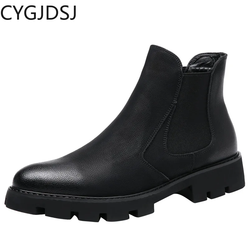 

Ankle Boots Snow Boots Chelsea Boots for Men Winter Shoes for Men Leather Casual Shoes Business Suit Platform Shoes мужскя обувь