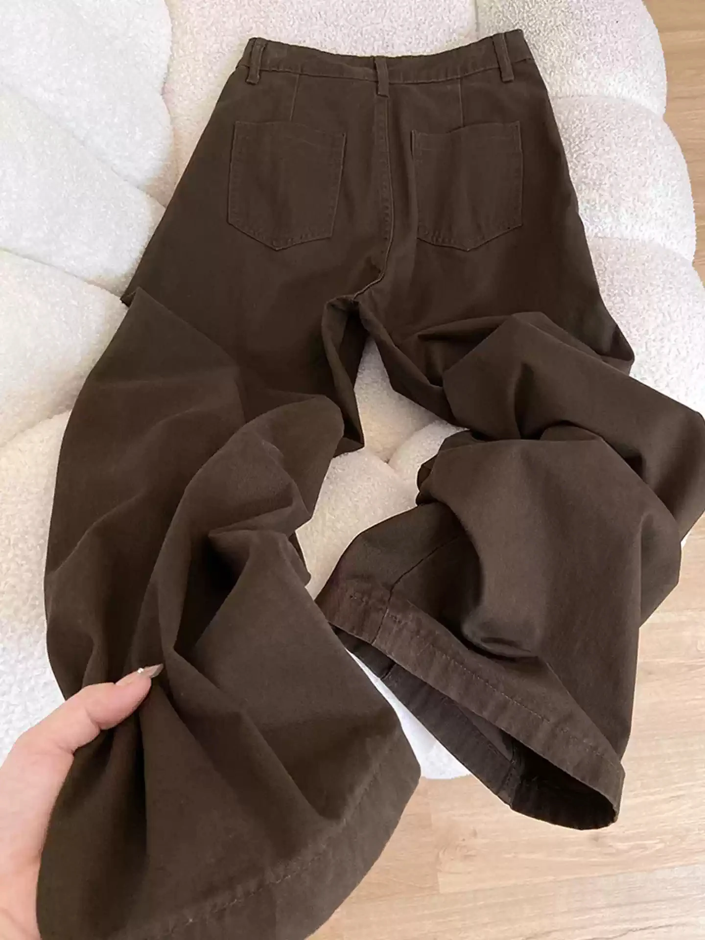 American Retro Coffee Straight Jeans Women's Autumn Loose High Waist Versatile Wide Leg Pants 2026 New Casual Denim Trousers