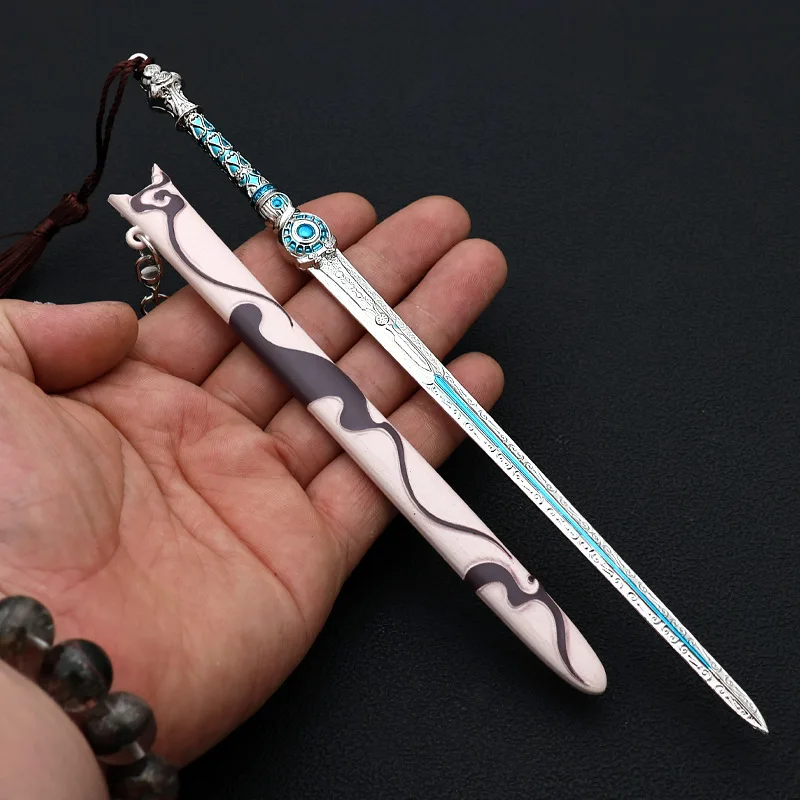 22 سنتيمتر/8.66in الصين السينما والتلفزيون الأجهزة الطرفية وانغشو السيف المعادن البسيطة القديمة السيف المفاتيح العتيقة سلاح نموذج حلية الهدايا اللعب