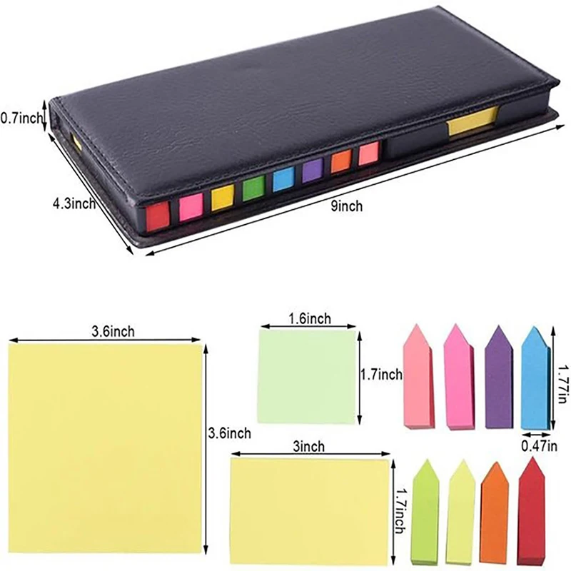 1 Set Of Colorful Convenience Stickers Organization Multi-Color Stickers Set Leather Packaging Box Calendar 2024