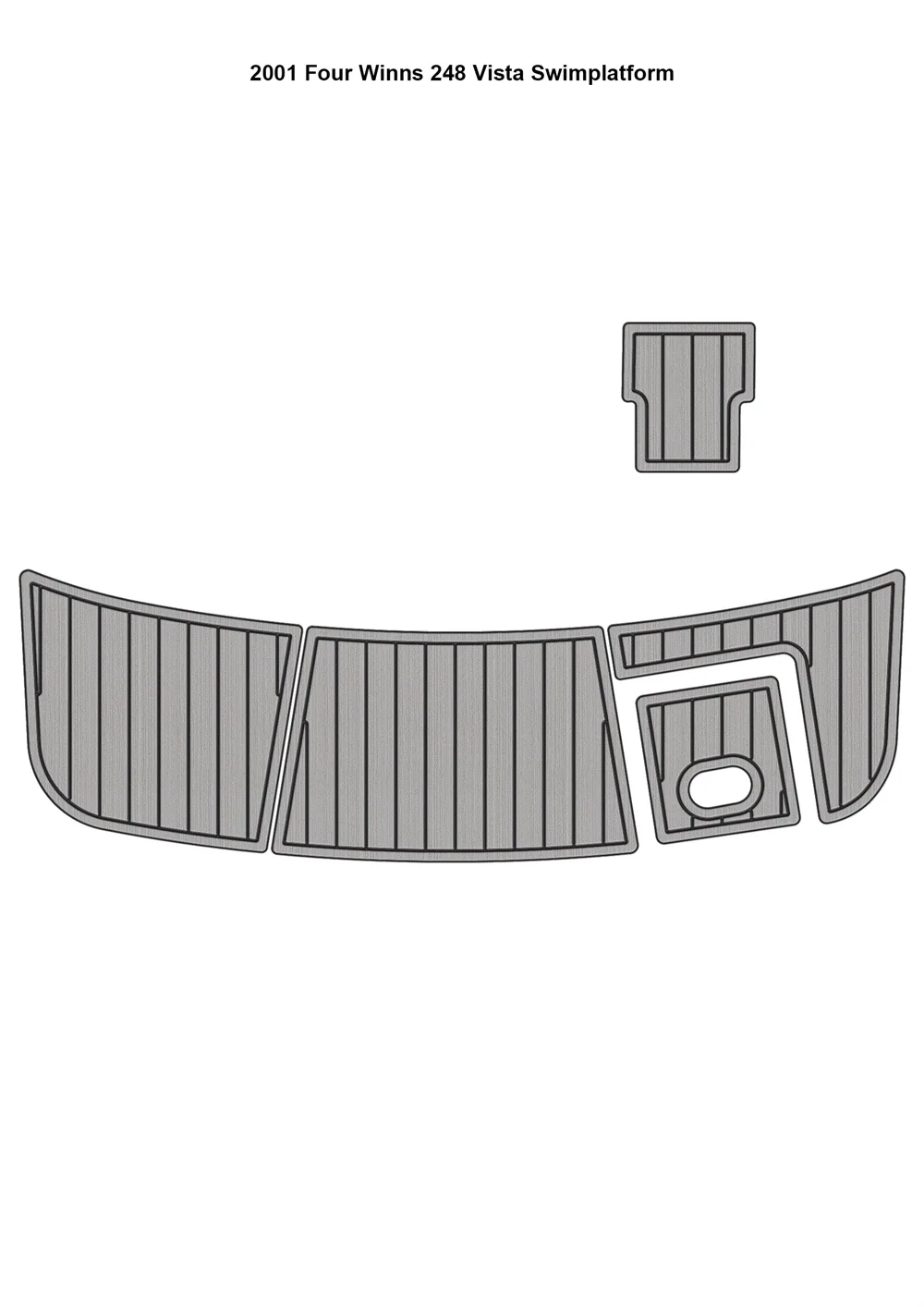 

2001 Four Winns 248 Vista Swim Platform Boat EVA Faux Foam Teak Deck Floor Pad SeaDek Style Self Adhesive ewV4