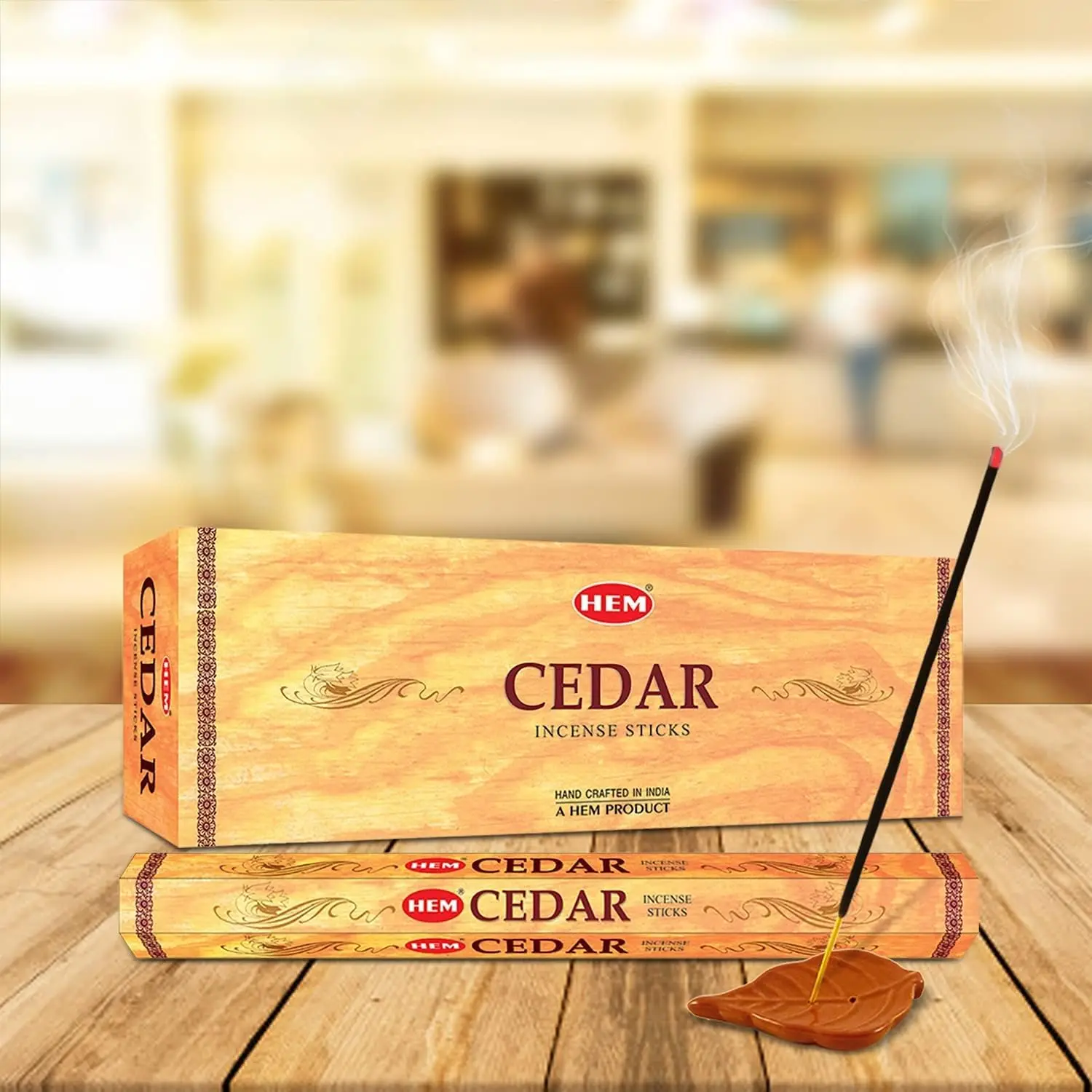 120 Cedar Incense Sticks Natural Aromatherapy Fresh Long Lasting Fragrance