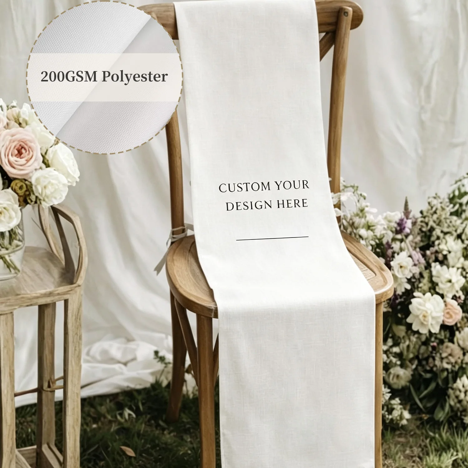 1pc Custom Wedding Memorial Sign | Memorial Wedding Chair Banner | In Loving Memory Sign for Loved Ones, Wedding Aisle Decor