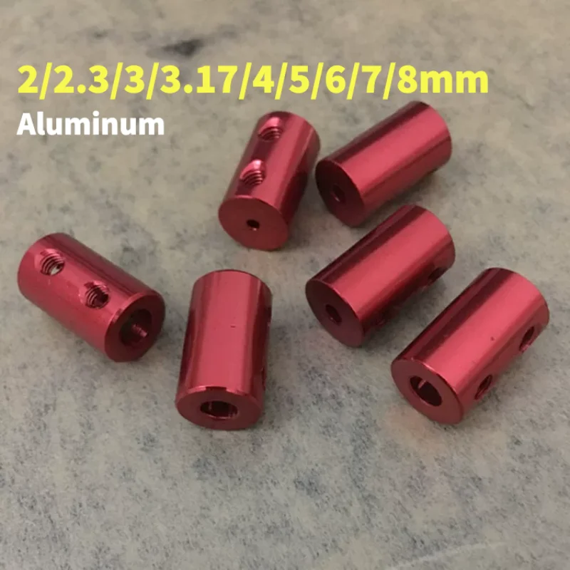 

2/2.3/3/3.17/4/5/6/7/8mm Red Aluminum Coupling Shaft Coupler Motor Connector for RC Boat Car Airplane