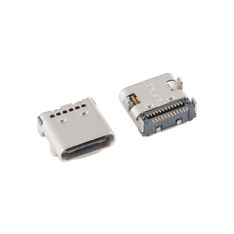 5pcs TYPE-C 24P with column, double row SMT board on female board, USB3.1 female head patch type