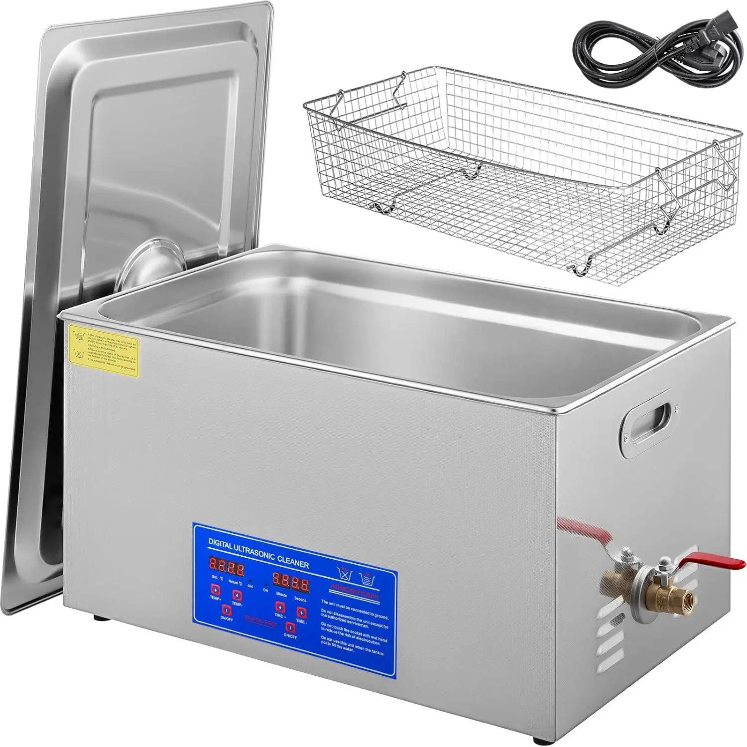 

30L Industrial Ultrasonic Cleaner with Digital Timer&Heater 40kHz Professional Large Ultrasonic Cleaner Total 1100W for Wrench T