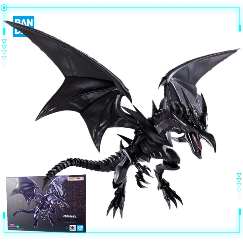 Bandai Original Genuine Yu Gi Oh Duel Monsters Red Eyes Black Dragon S.H.MonsterArts 22cm Model Action Toy Figures BIrthday Gift