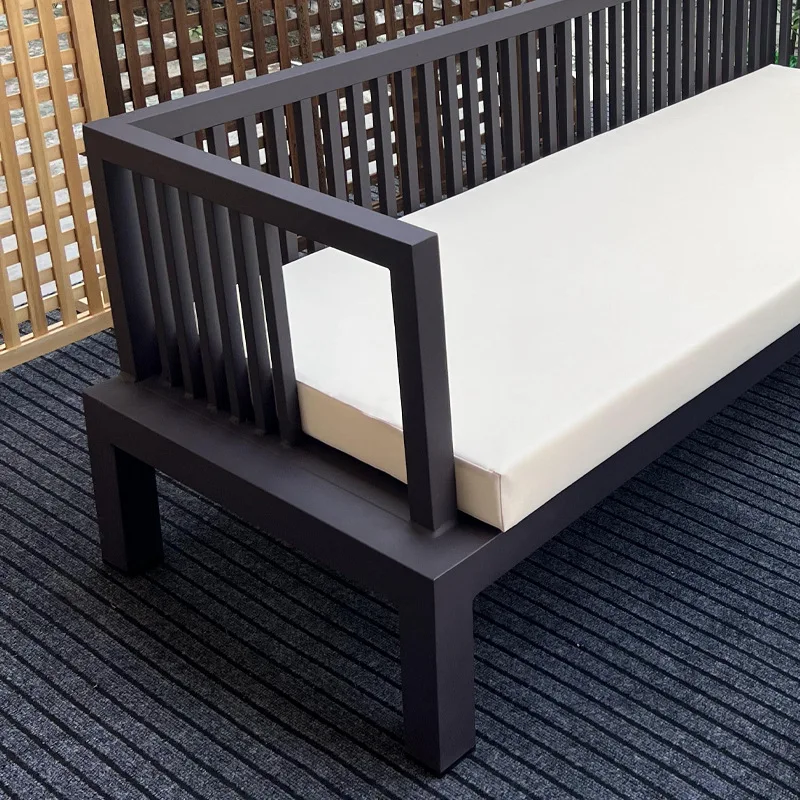 Outdoor metal outdoor hotel garden anti-corrosion waterproof sunscreen open-air wrought iron table and chair leisure sofa