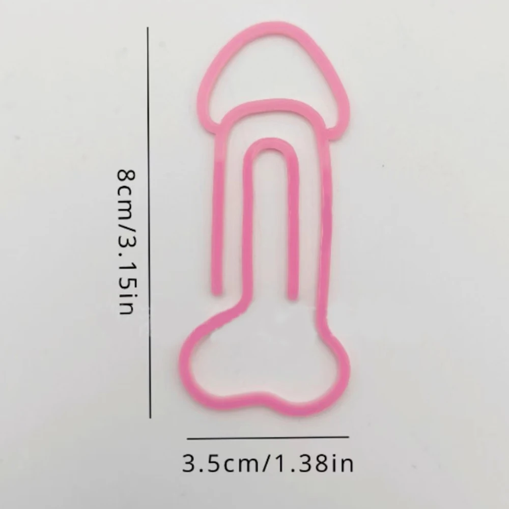 10/20/30pcs Funny Penis Shape Paper Clips Creative Bookmark Clip Dicks Shaped Paper Clips Reading Books Clip for Office School