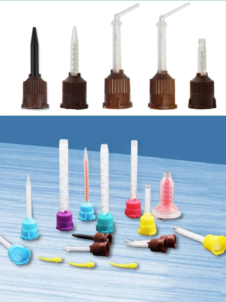 50/100PCS Tandheelkundige Mengtips Siliconen Rubber Mengtip Tandheelkundige Afdrukmaterialen Mengbuis Prothese Laboratorium Kleurbuizen - afbeelding 2