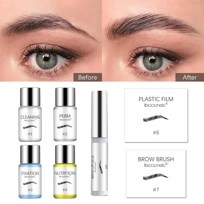 New Brow Lamination Makeup Kit Eyebrow Perm Lotion Eye Brow Lifting Semi-permanet Beauty Salon Brow Lift Perming Nutrition 5ml