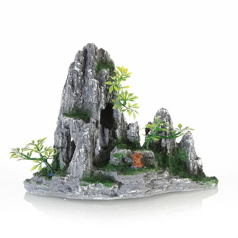 Aquarium Decoration Simulation Rockery Resin Hiding Cave Aquarium Stone Landscaping Fish Tank Ornament