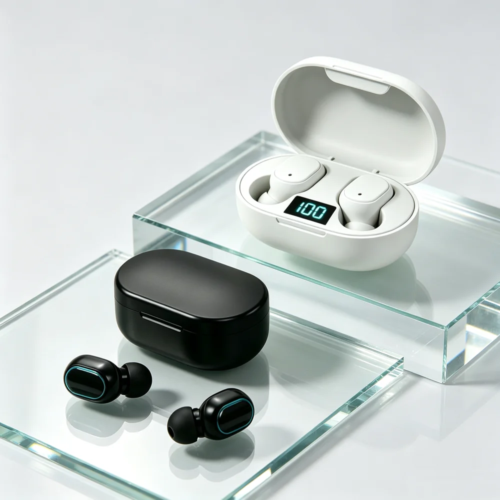 TWS Fone Bluetooth Headphones with Mic LED Display Earbuds Wireless Bluetooth Headset Noise Cancelling Earphones