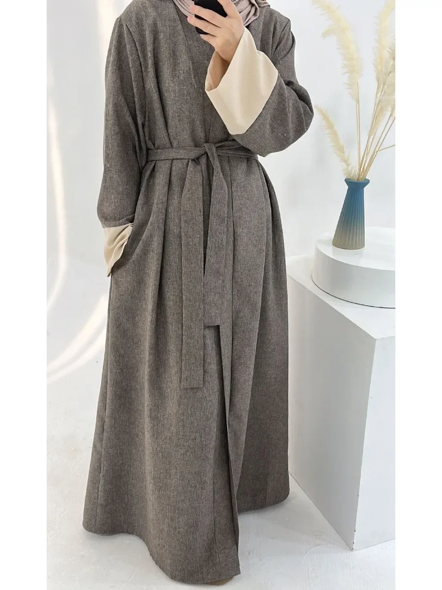 Eid fiesta Abaya para mujeres musulmanas Jalabiya vestido Ramadán elegante bata vestido Marruecos caftán largo abayas Vestidos Largo Cardigan