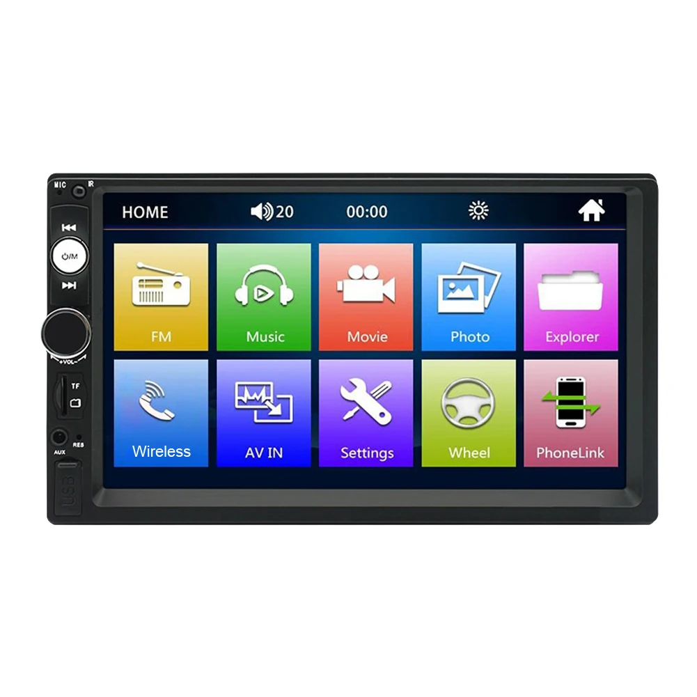 

7in Multimedia Player Mirror Link Auto Radio Multimedia Player Carplay Function Car Entertainment System LCD Screen Fit for Car