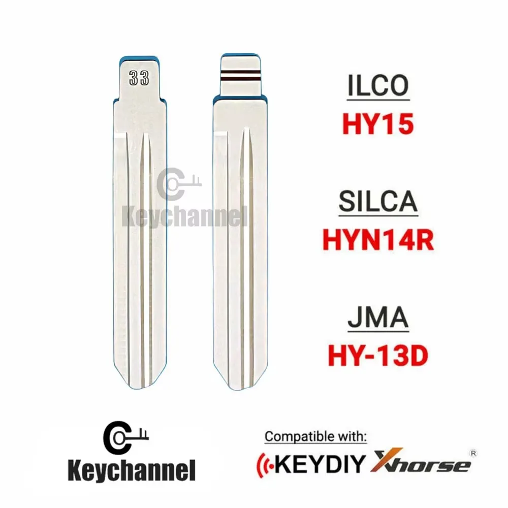 10 szt. KD Pusty klucz 33 #   Car Flip Key Blade HY15 HYN14R dla Hyundai Tucson HB20 Elantra Kia Cerato Forte dla KEYDIY Xhorse Remote