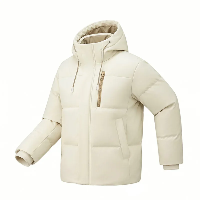 Chaquetas de plumón para hombre, con capucha, de estilo informal, ideales para senderismo en invierno, para actividades al aire libre, con forro grueso y cálido, para acampar, de diseño moderno y cómodas, ropa de hombre, nuevo estilo.
