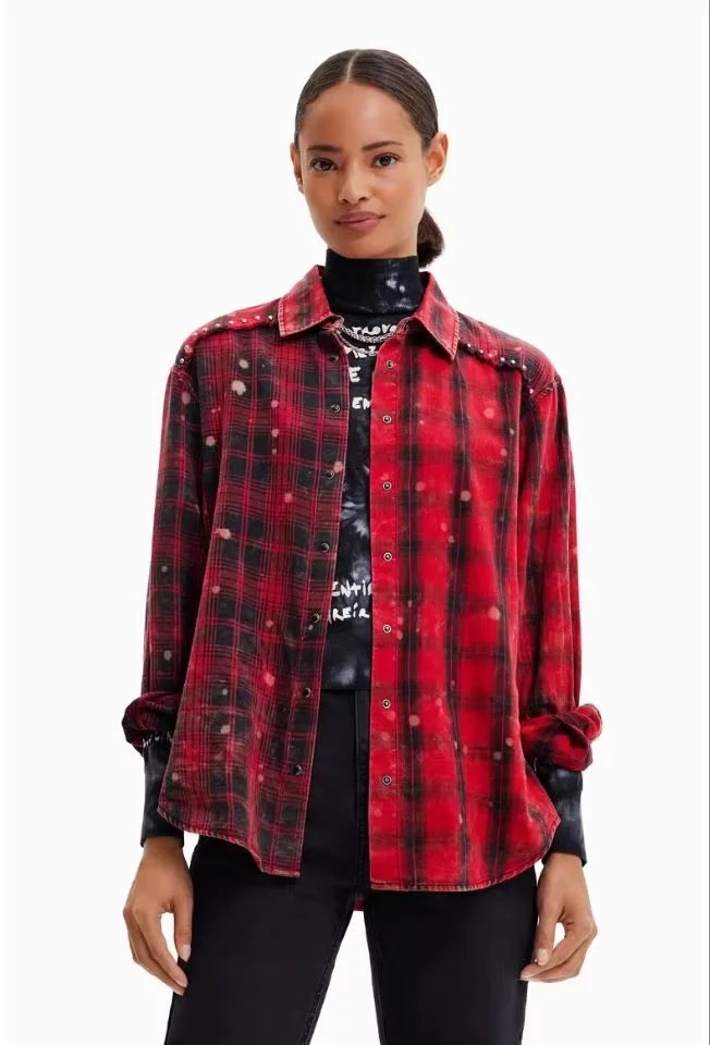 Foreign trade original single Spanish autumn new fashion printed knitted women's sweater