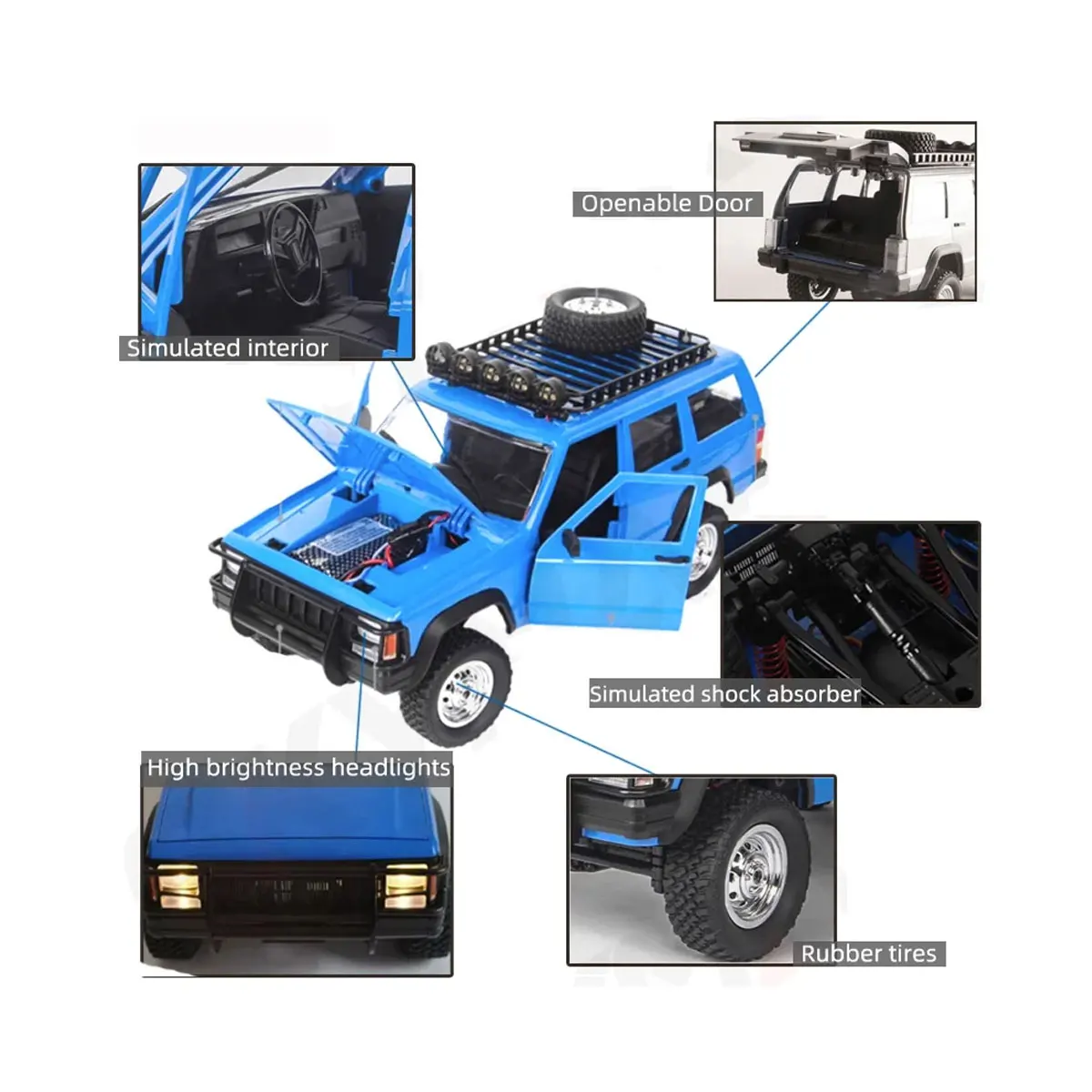 1:12 MN78 Full Scale MN Model RTR RC Car 2.4G 4WD 280 Motor Proportional Off-Road Remote Control Car For Boys Toys Gifts view 2
