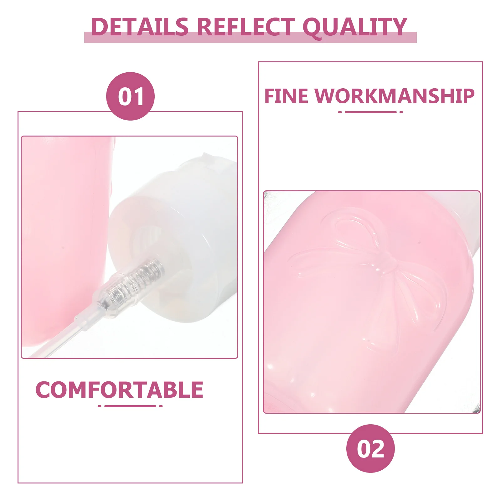 2Pcs 250ml Nail Polish Remover Pump Dispenser Press Liquid Storage Container Chic Bathroom Counter Travel Bottles