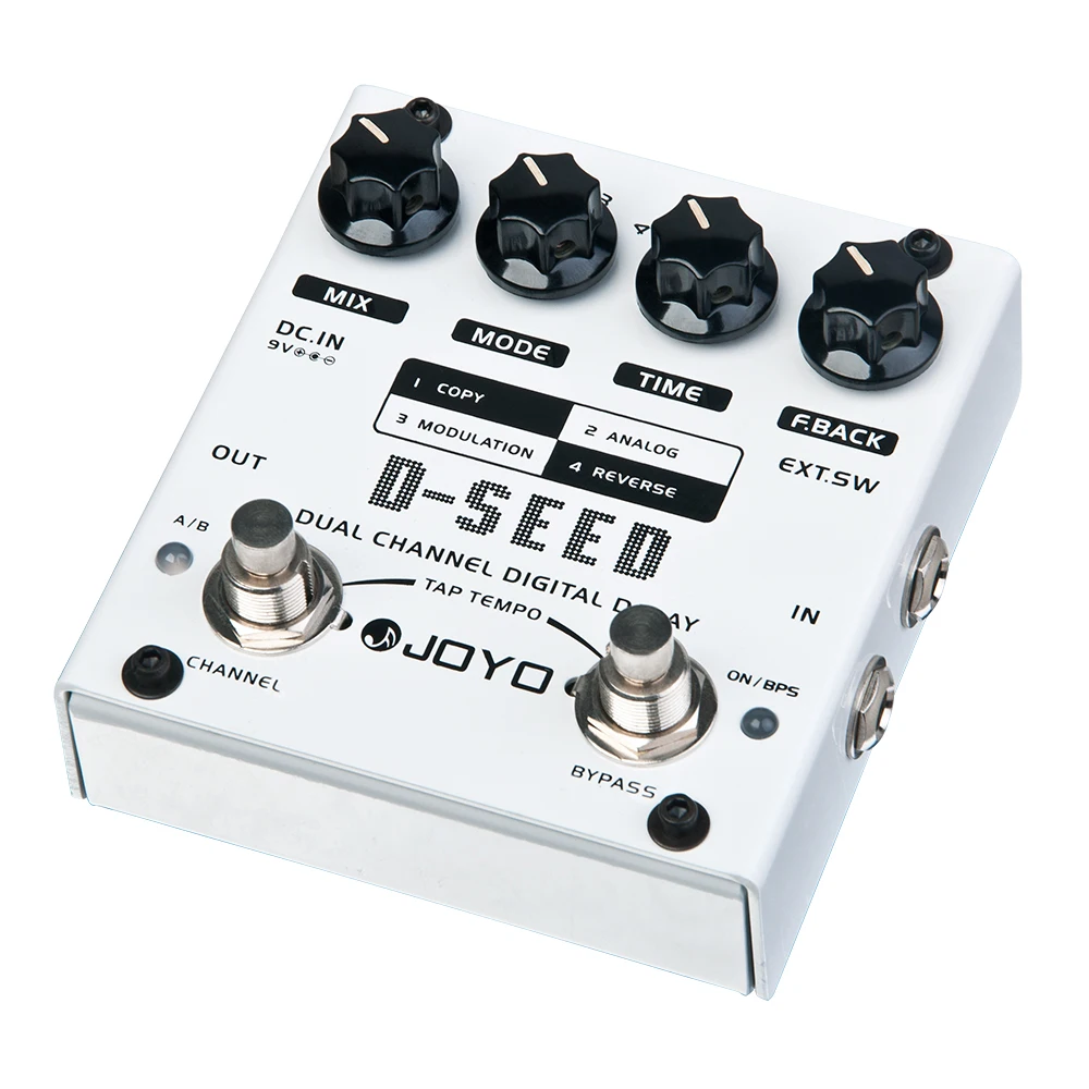 JOYO D-SEED Dual Channel Digital Delay Effector Delay Guitar Effects Pedal with TAP Tempo Function 4 Delay Modes