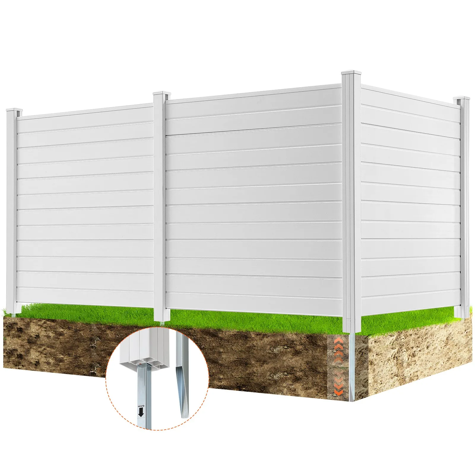 

Outdoor Privacy Screens 50" W x 50" H Air Conditioner Fence 3 Panels