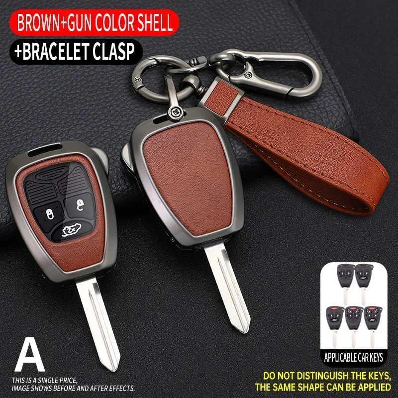 

Alloy Car Key Case Cover For Chrysler 300 PT Dodge JCUV Caliber Nitro Caliber Pacifica For Jeep Wrangler Compass Patriot Liberty