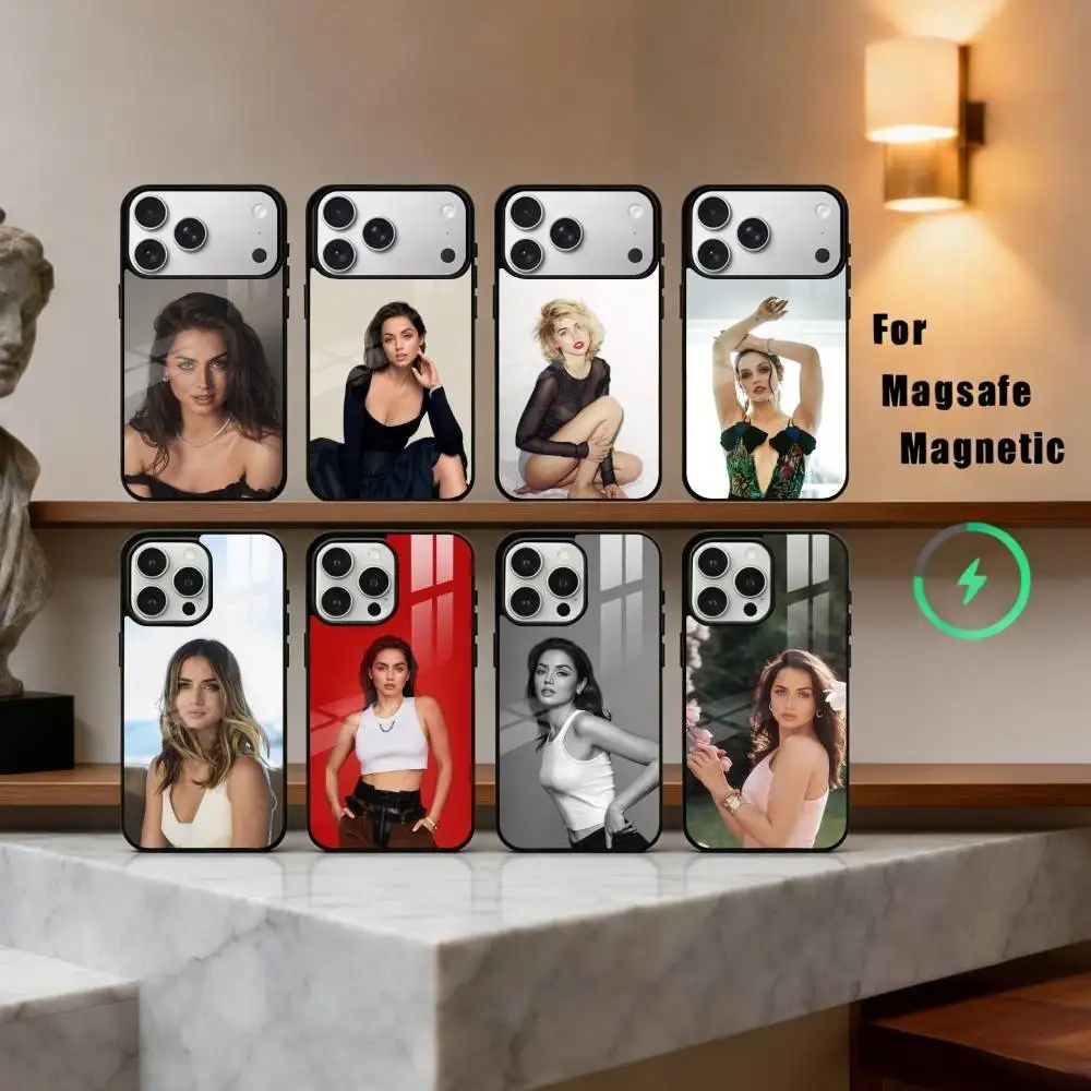 

A-Ana de A-Armas-S Actress Phone Case For iPhone17,16,15,14,13,12,11 Plus,Pro Max Magnetic For Magsafe Wireless Charging