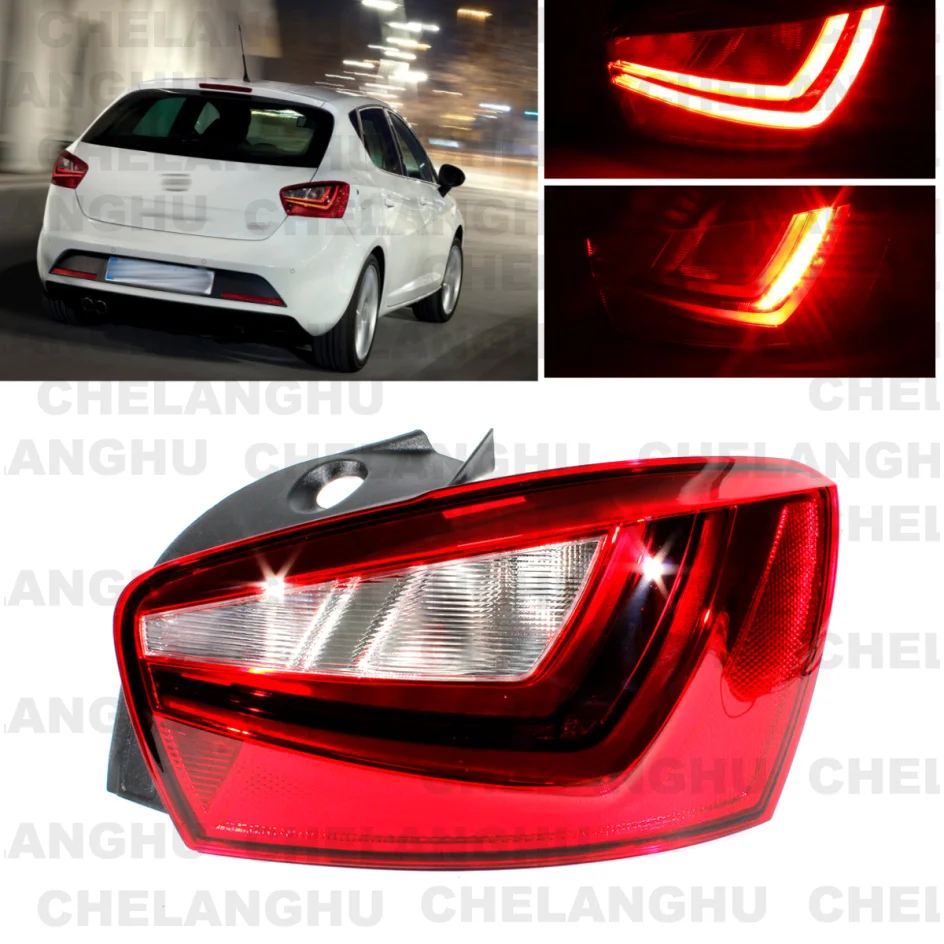 

For Seat IBIZA FR 2013 2014 2015 2016 2017 1 Pc Right Side Rear Tail Light Lamp Without Bulbs 6J4945096J