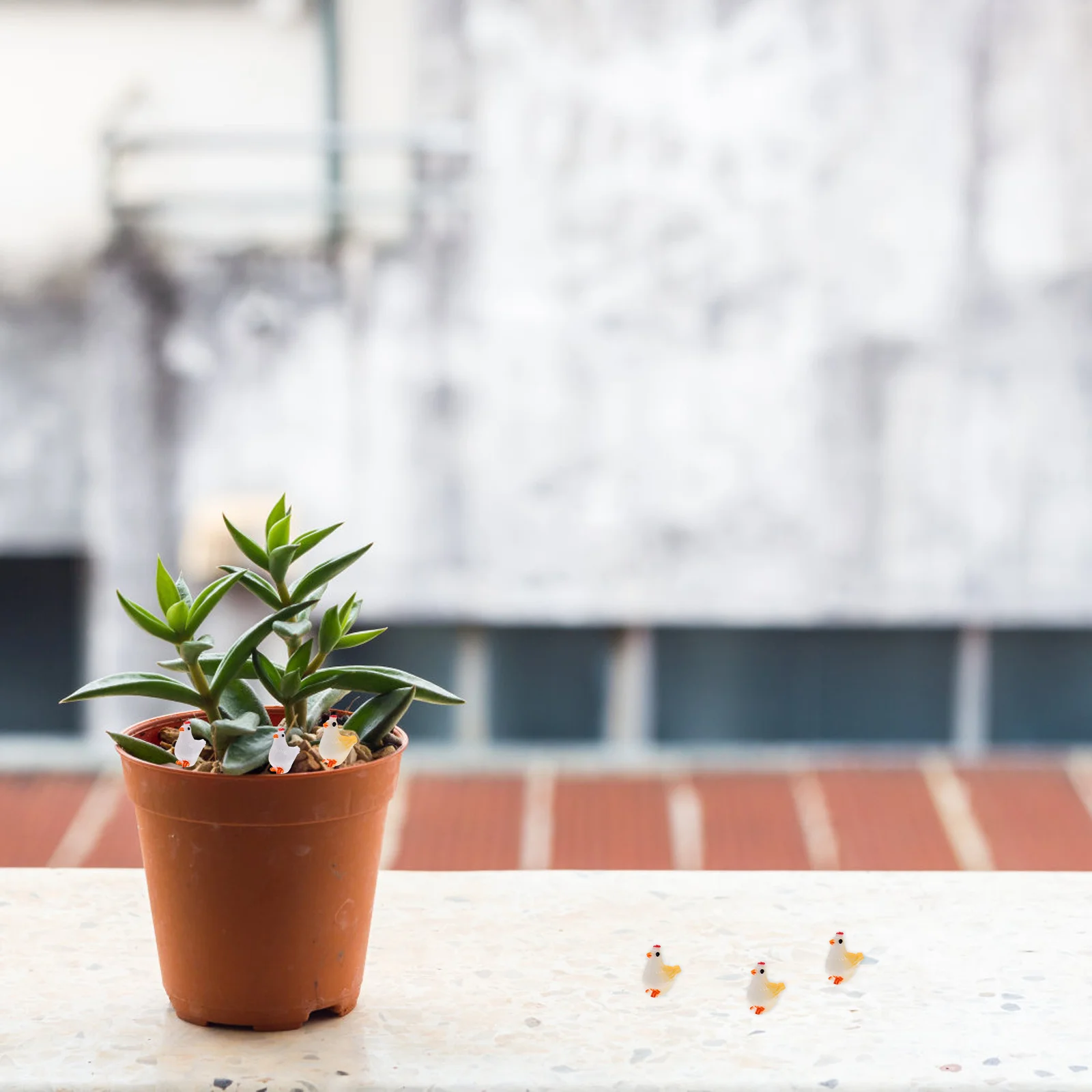 

1 Set Resin Micro Landscape Ornament Miniature Chick For Garden Decor Small Chicken Adornment Fairy Garden Craft Decorative Hen