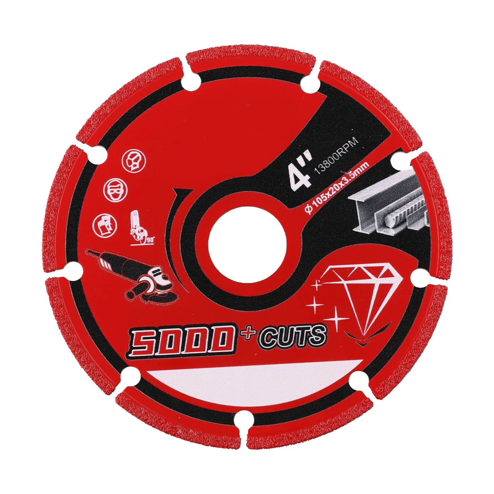 4 Inch Porous Cutting Disc Blade For Wood PVC Pipe Steel Nail Glass Chamfering Grinding Wheel For Angle Grinder Saw Tool