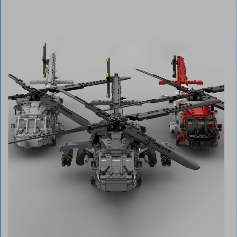 Elicottero Moc Building Blocks Sikorsky H-60 Serie Tecnologia Modulare Building Block Modello Regalo Di Natale Giocattolo FAI DA TE Set di Montaggio!