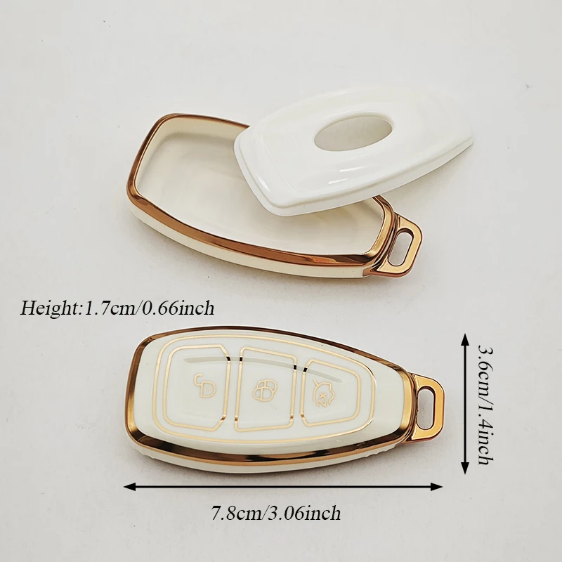 جديد بولي TPU سيارة عن بعد مفتاح ذكي غطاء قذيفة لفورد فييستا التركيز 3 4 مونديو Ecosport كوغا التركيز ST حامي فوب اكسسوارات #3