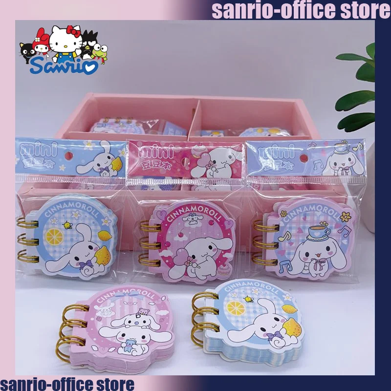 16pcs Sanrio Stationary Cartoon Kuromi Cinnamoroll Mini Notebook Students Portable Note Book Coil Memo Pad School Supplies